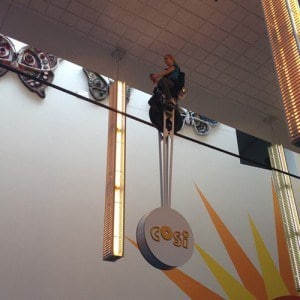 Unicycle on a tight rope