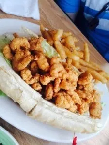 Shirmp Po Boy. 