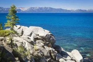 Beautiful Clear Water Shoreline of Lake Tahoe.
