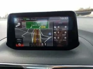Navigation display in 2017 Mazda 3s Grand Touring 