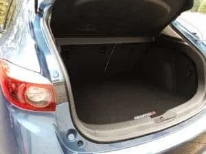 Trunk space in Mazda 3s Grand Touring