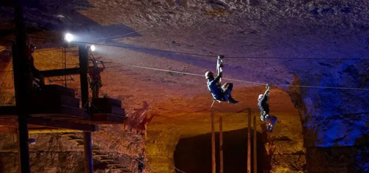 Zip Line at Louisville Mega Cavern