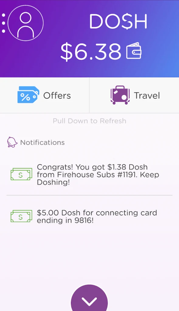 Dosh Cashback app