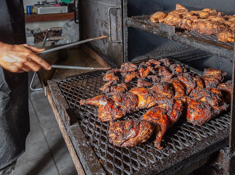 Eat Jerk Chicken Straight from a Roadside Grill