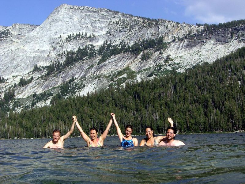 Swimming in Tenaya Lake
