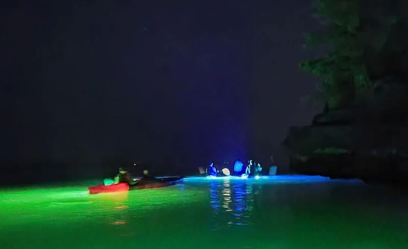 Glow-in-the-Dark Kayaking on Lake Superior