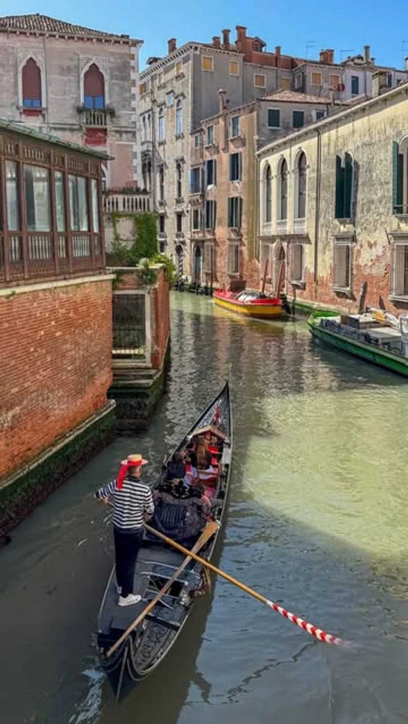 Riding a Gondola in Venice, Italy