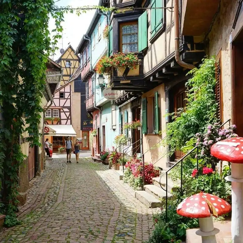 Eguisheim, France – Window Boxes and Wisteria Trails