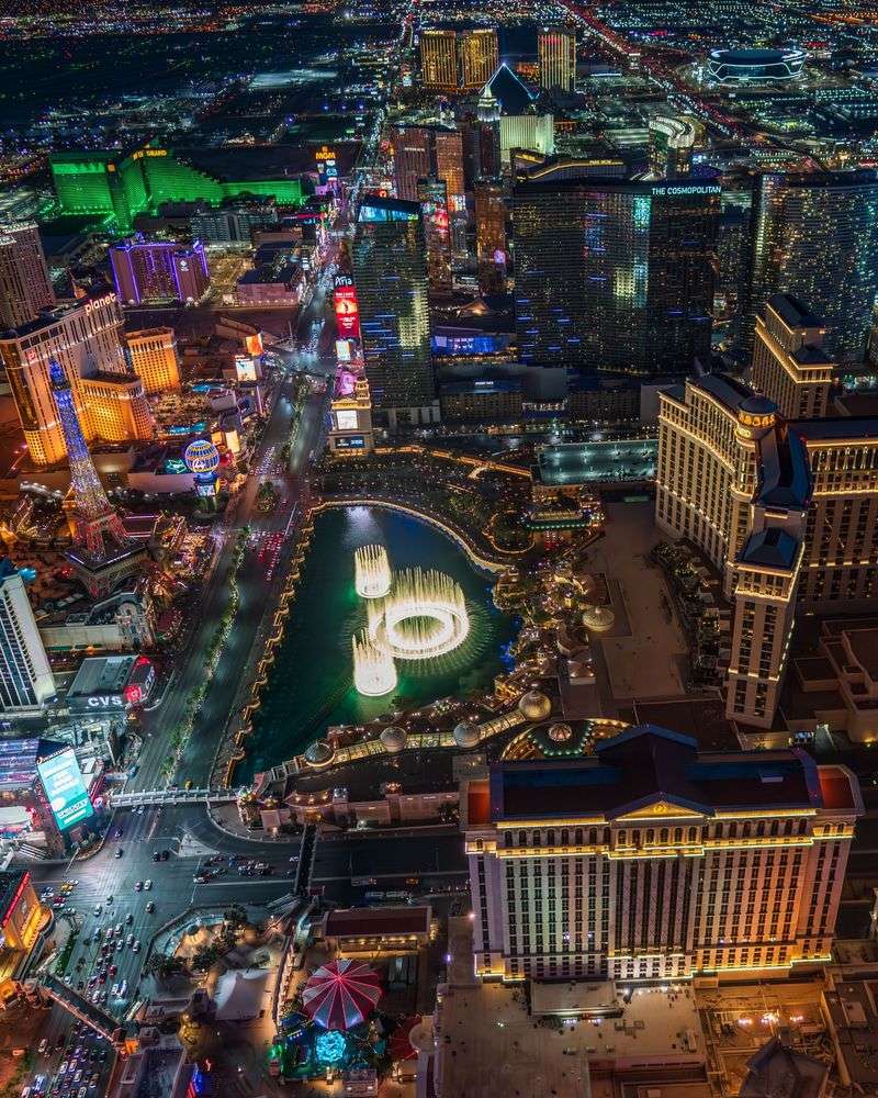 The Strip, Las Vegas → Fremont East or Spring Mountain Road