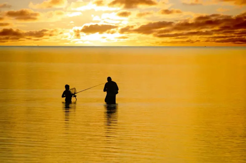 Surf Fishing at Sunrise