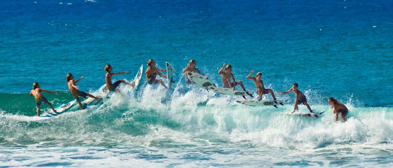 Surfing at Rincon Beach