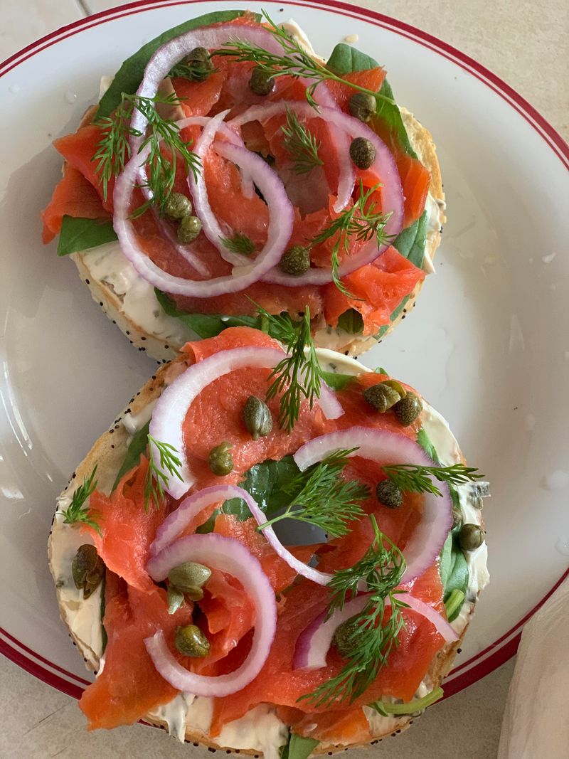 Fresh Basil in Innovative Bagel Sandwiches