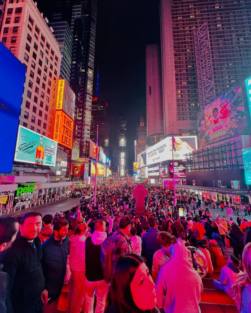 Visiting Times Square in New York City