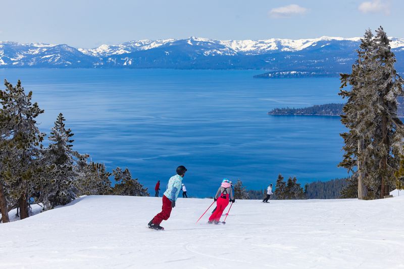 Lake Tahoe (during peak ski season)