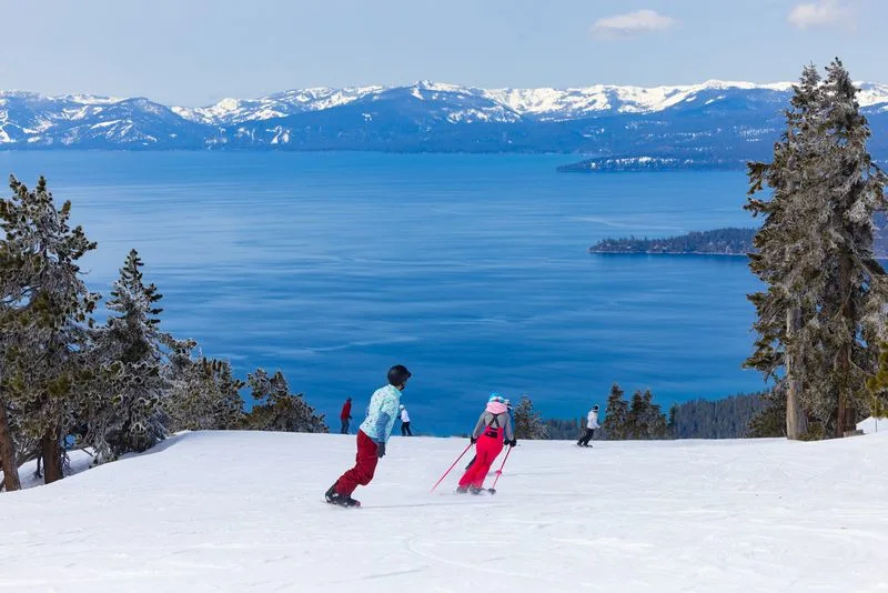Lake Tahoe (during peak ski season)