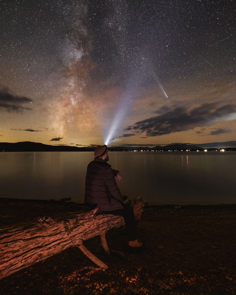Stargazing Over the Lake and the Park