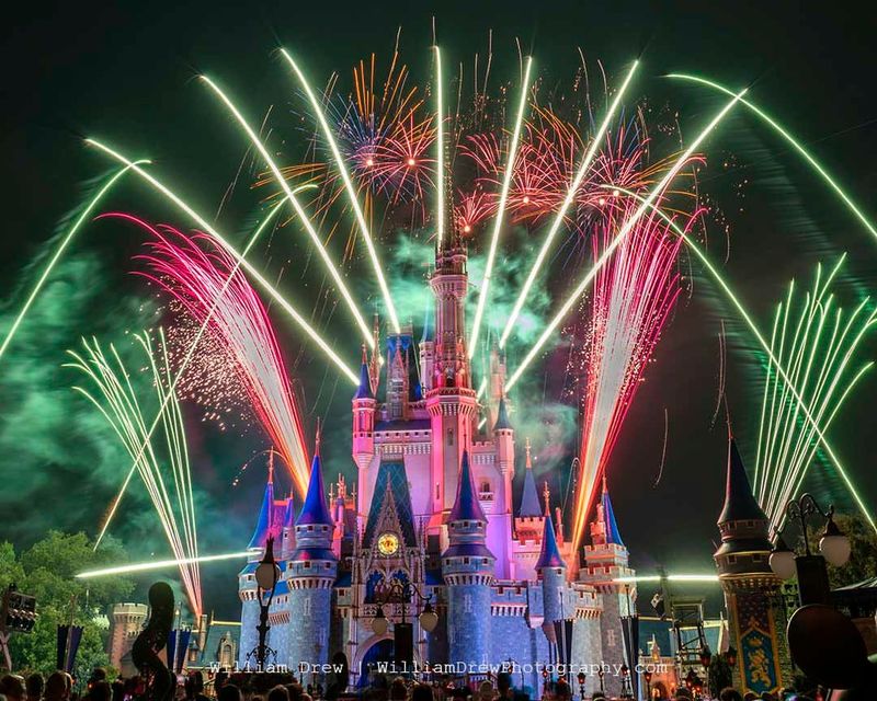 Watching the Nighttime Fireworks from a Good Spot