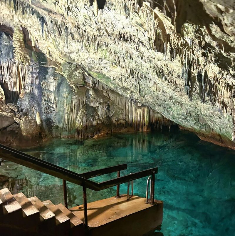 Cooling Off Near Fern-Filled Grottos at Crystal Cave