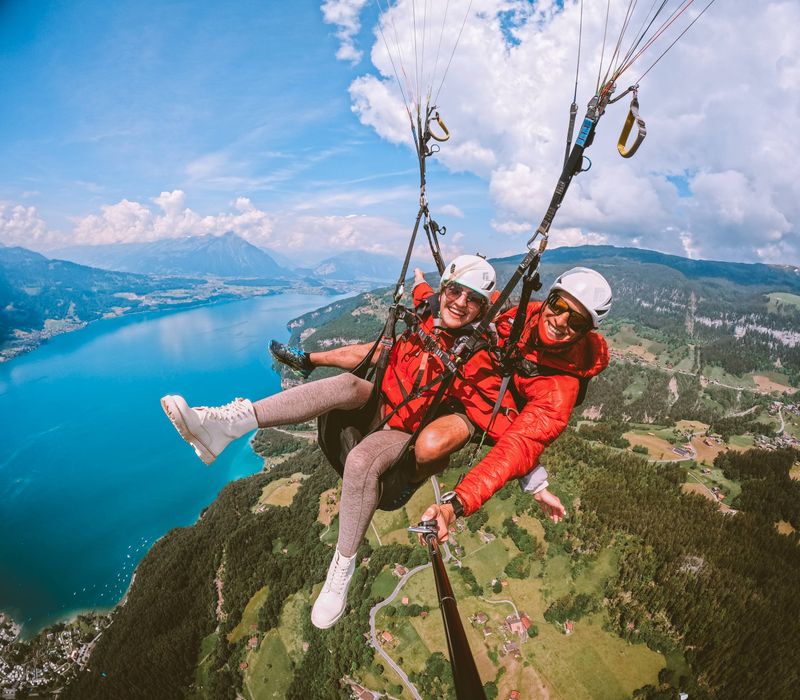 Paragliding in the Swiss Alps