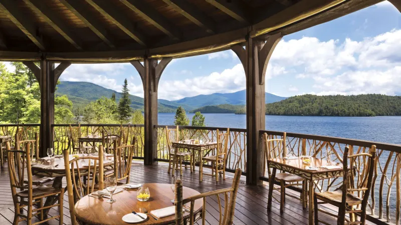 Lake Placid Lodge Porch Season