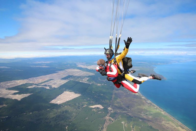 Skydiving over Lake Taupo