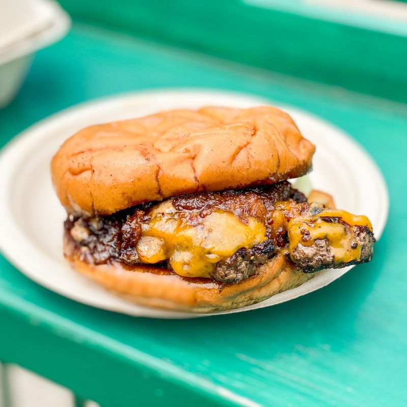 The Rib Co. Green Chile Burger