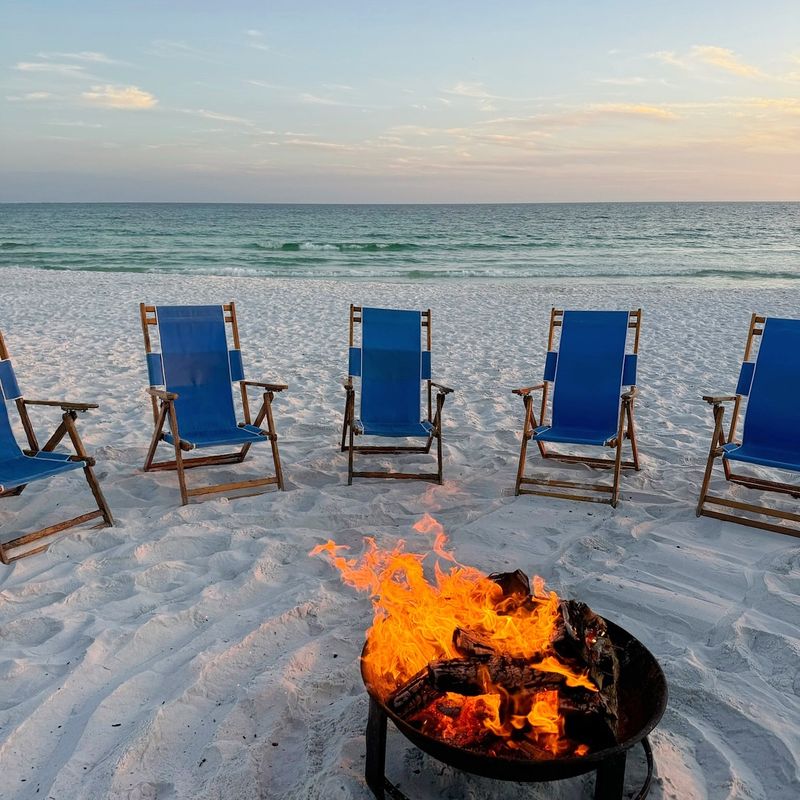 Cozy Beach Bonfire Evenings
