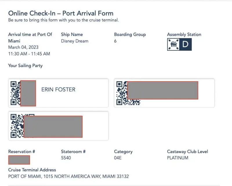 Completed required travel documents and checked ID