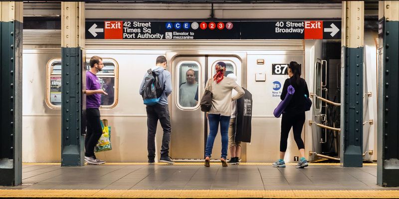 Clear Subway Doors