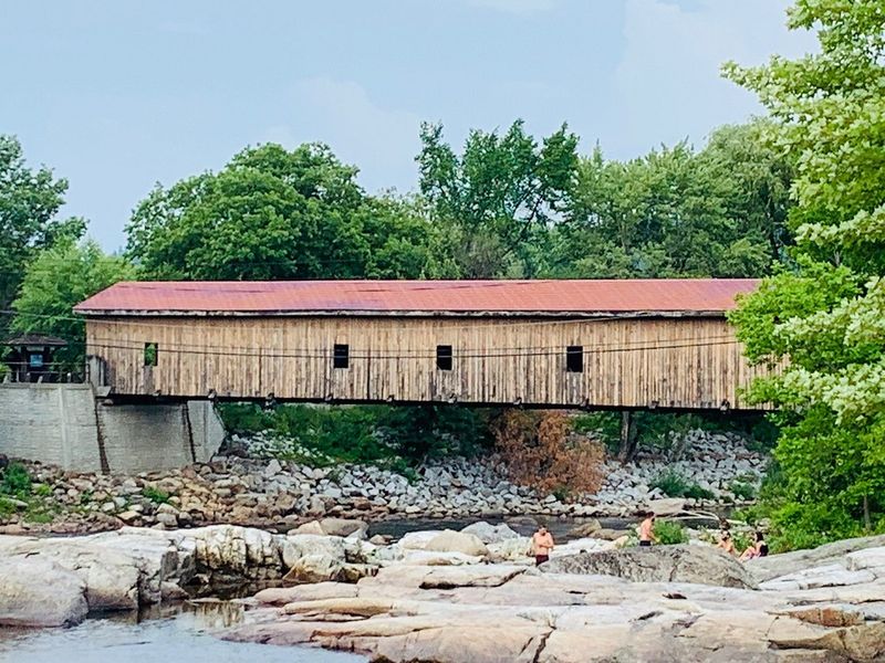 Crossing the Old Covered Bridge
