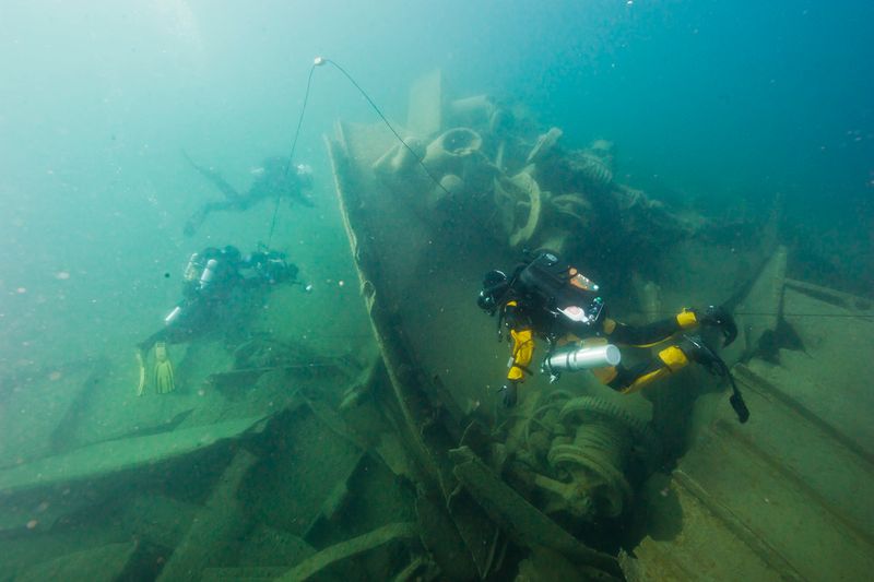 Scuba Diving to Ghostly Shipwrecks