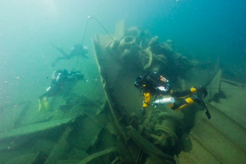 Scuba Diving to Ghostly Shipwrecks