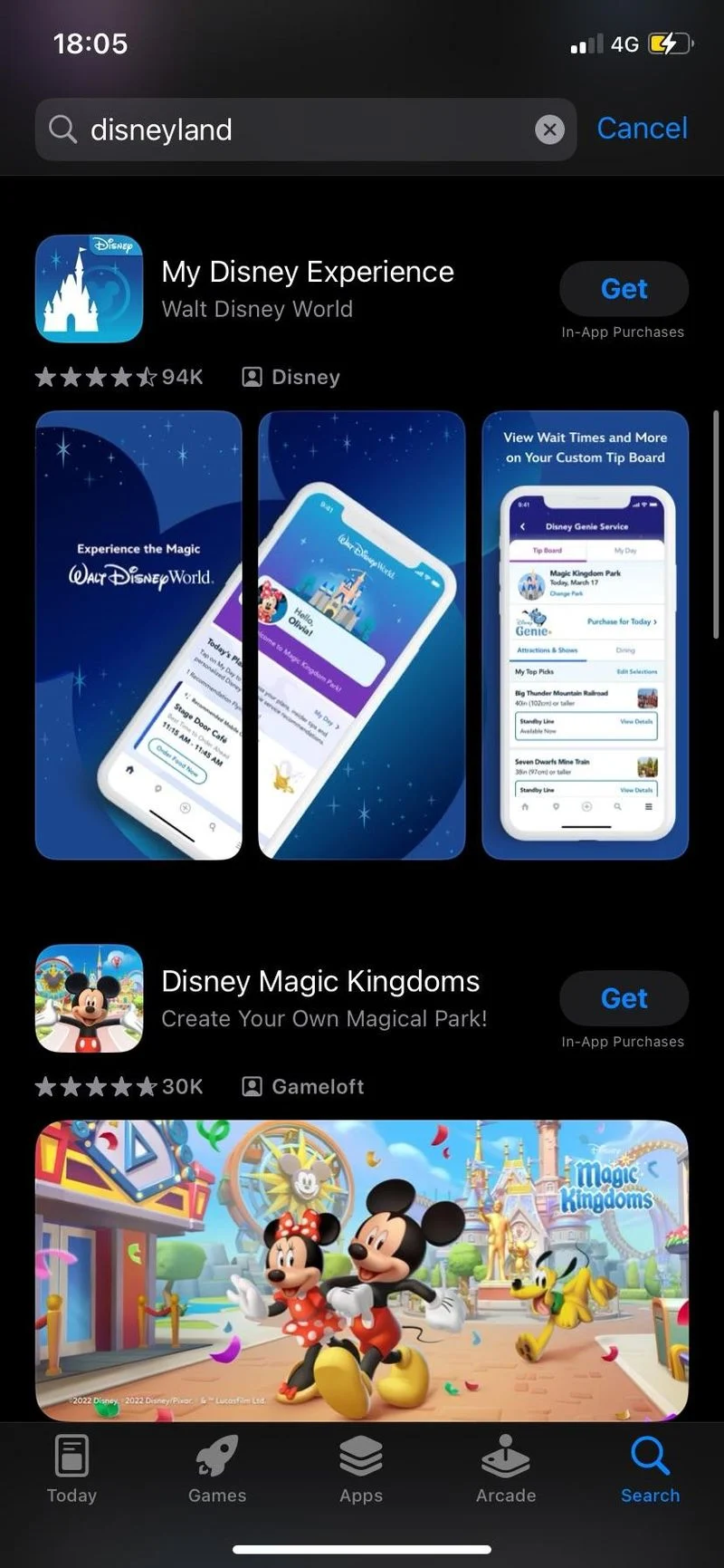 Download the My Disney Experience App