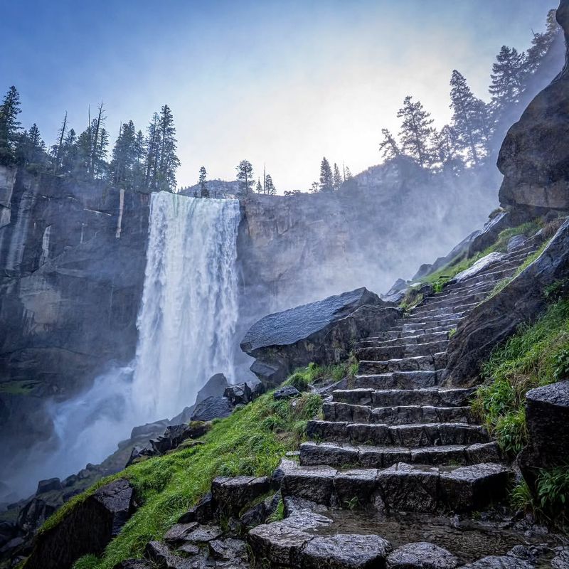 Mist Trail to Vernal and Nevada Falls, Yosemite National Park, California