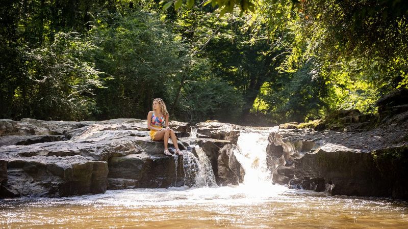 Swim in the natural spring-fed pool