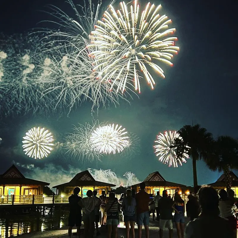Watch the Magic Kingdom Fireworks from Polynesian Beach