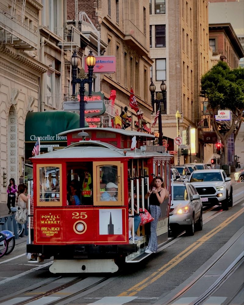 Taking a Cable Car in San Francisco