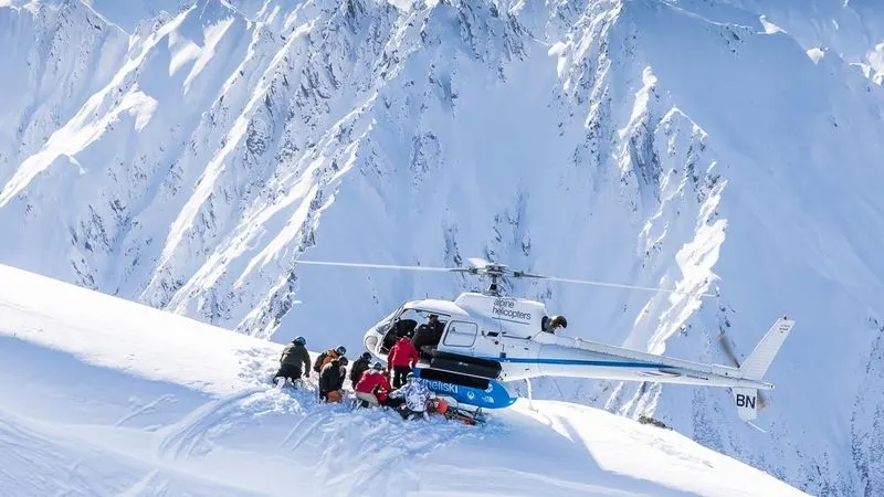 Heli-skiing in the Southern Alps