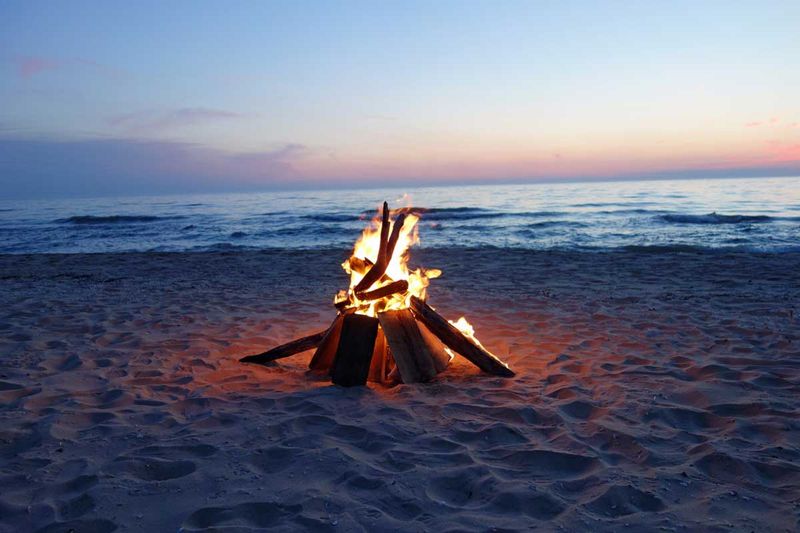 Beach Bonfires Under the Stars