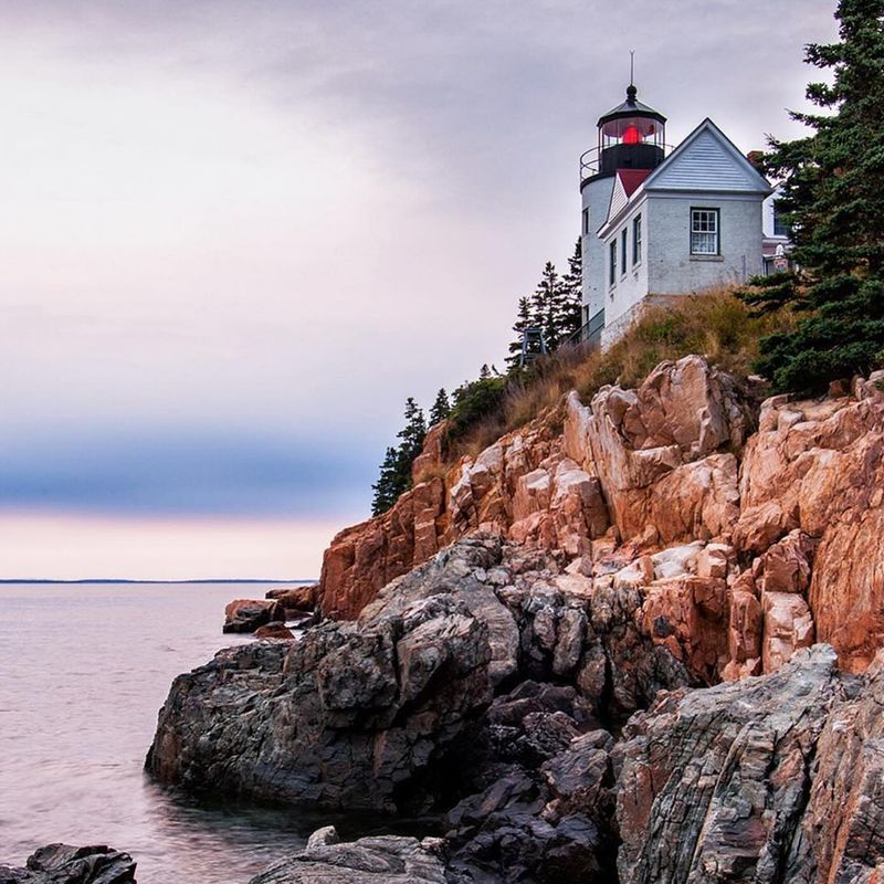 Climb to Bass Harbor Head Lighthouse