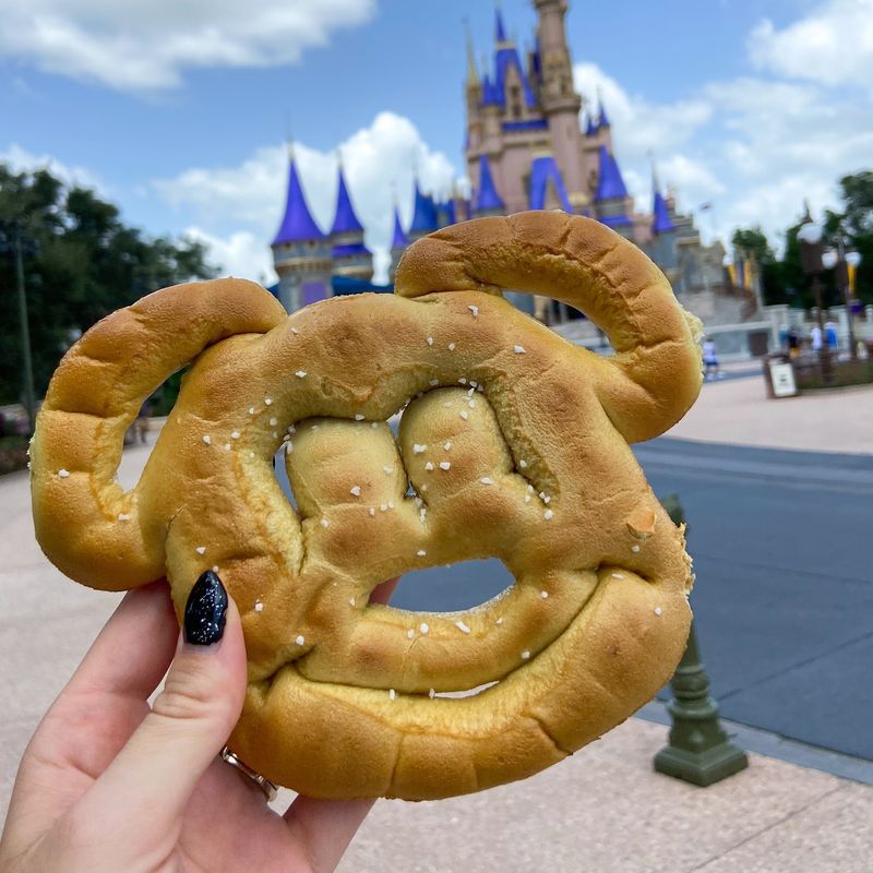 Enjoying Classic Snacks — Dole Whip and Mickey Pretzels