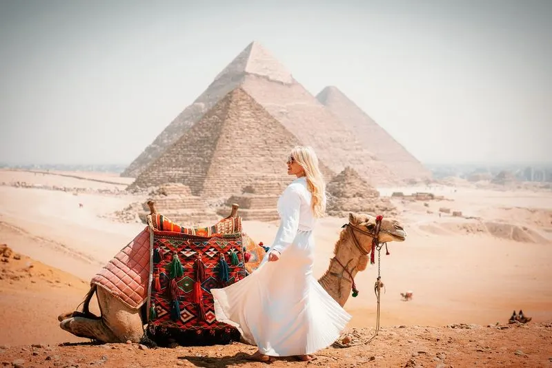 Exploring the Pyramids of Giza, Egypt