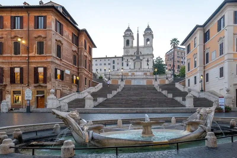 Climb the Spanish Steps at sunset