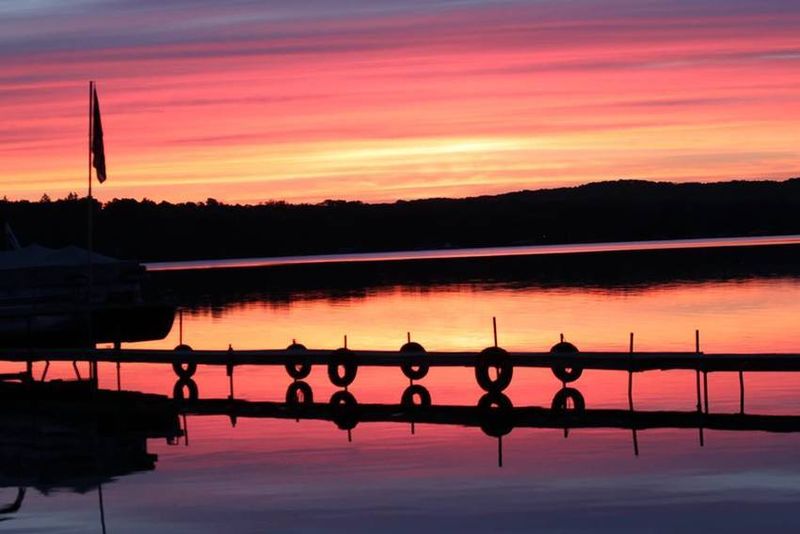 Watch the sunset over South Lindström Lake