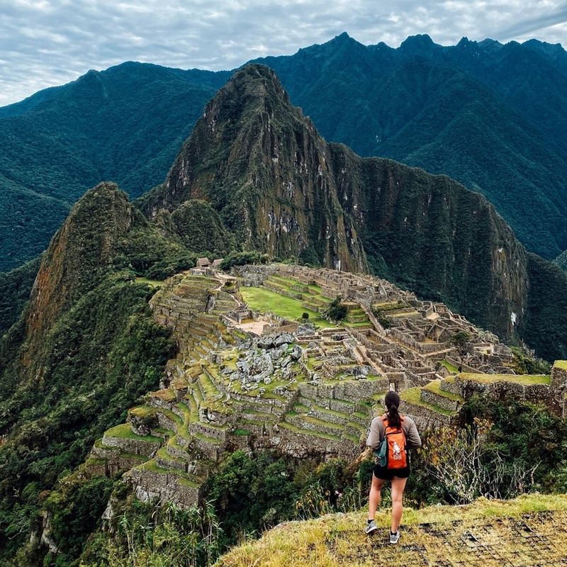 Climbing to Machu Picchu, Peru