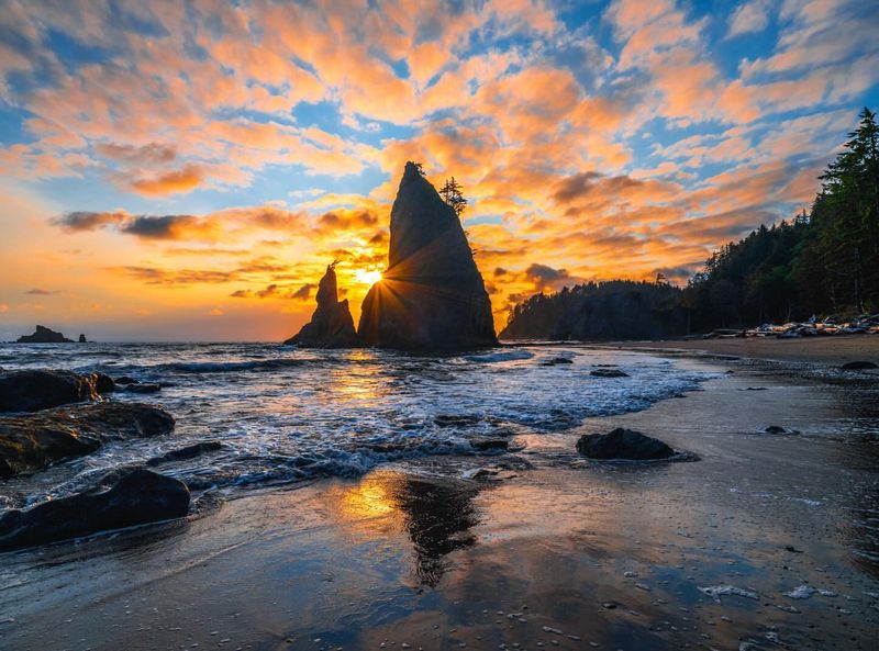 Catch Sunset at Rialto Beach