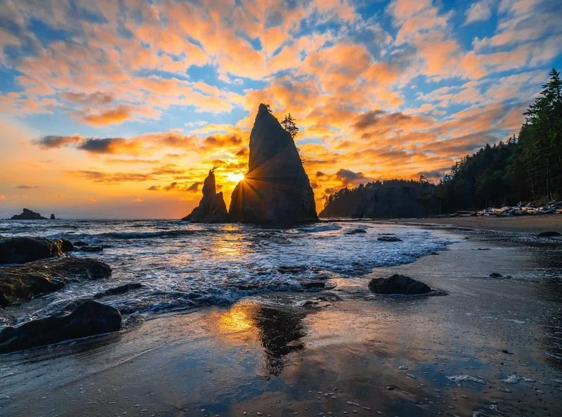 Catch Sunset at Rialto Beach