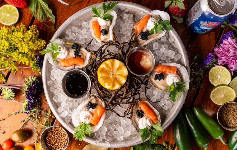 Fresh-off-the-boat seafood (especially the oysters)