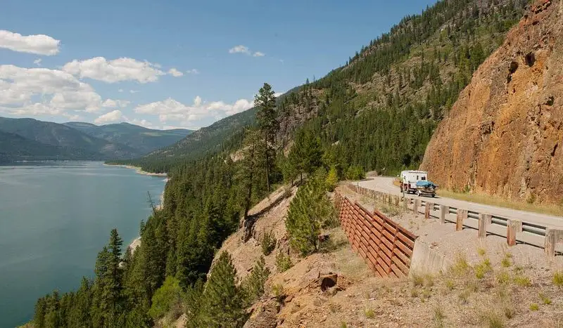 Scenic Drive along Lake Koocanusa Scenic Byway