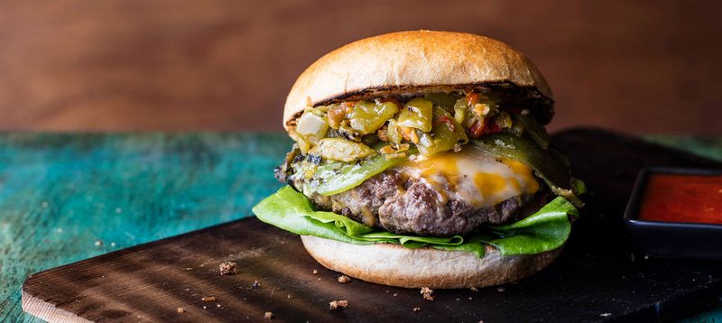 Green Chile Cheeseburger (New Mexico)